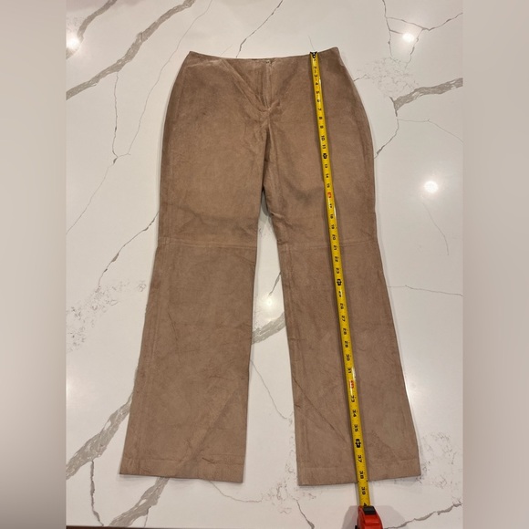 Apostrophe NWT Women’s Stylish Western Genuine Tan Suede Leather Pants Sz 10P - Picture 8 of 9